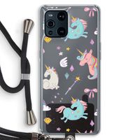 Fantasiewereld: Oppo Find X3 Transparant Hoesje met koord