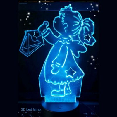 3D LED LAMP - KERSTENGEL MET LANTAARN - Ontwerp-zelf.nl