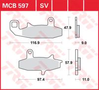 TRW Remblokken, en remschoenen voor de moto, MCB597SV Sinter street