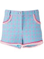 Moschino short à imprimé pied-de-poule - Bleu