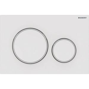 Geberit sigma 20 bedieningplaat, 2-toets spoeling frontbediening voor toilet 24.6x16.4cm wit / matwit OUTLETSTORE 115882111