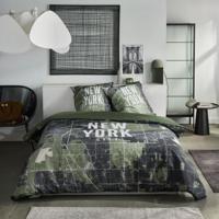 Beddengoedset - TODAY - JAVA - 2 personen - 240x220 cm - Katoen - New York print - Groen Beddengoedset - TODAY - JAVA - 2 personen - 240x220 cm - Katoen - New York print - Groen