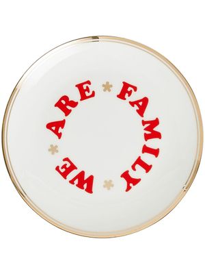 Bitossi Home lot de six assiettes We Are Family - Blanc