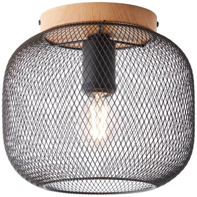 Brilliant PlafondlampGiada zwart met hout - 99628/76