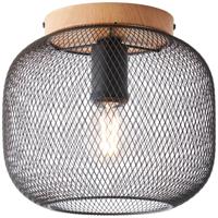 Brilliant PlafondlampGiada zwart met hout - 99628/76