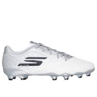 Skechers Razor 1.5 Gras Voetbalschoenen (FG) Kids Wit Zilver Zwart