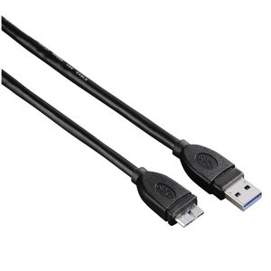Hama 0.75m USB 3.0 A/USB 3.0 Micro B m/m USB-kabel 0,75 m 3.2 Gen 1 (3.1 Gen 1) USB A Micro-USB B Zwart