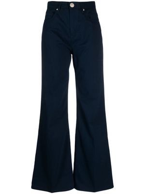 AMI Paris pantalon évasé à taille haute - Bleu