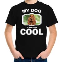 Honden liefhebber shirt Spaniel my dog is serious cool zwart voor kinderen XL (158-164)  -