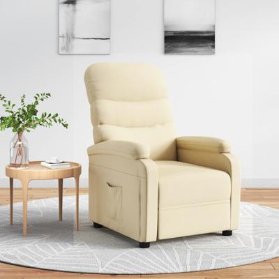 Fauteuil verstelbaar stof crmekleurig