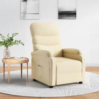 Fauteuil verstelbaar stof crmekleurig Fauteuil verstelbaar stof crmekleurig