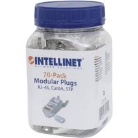 Intellinet Kabel Intellinet Cat6A modulaire RJ45-stekkers Pro Line (50 stuks) 790505 Krimpcontact Aantal polen (sensoren) 8P8C Zilver 50 stuk(s)