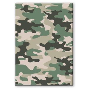 Camouflage/legerprint luxe wiskunde schrift/notitieboek groen ruitjes 10 mm A4 formaat   -