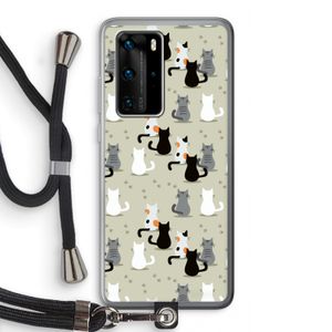 Katten: Huawei P40 Pro Transparant Hoesje met koord