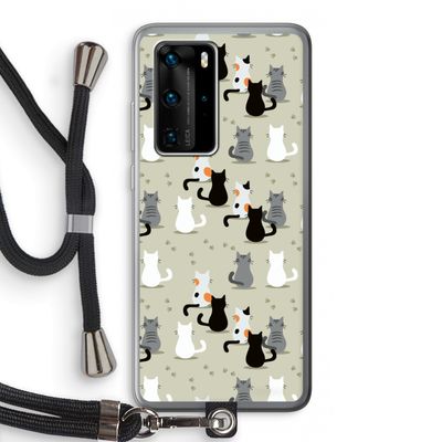 Katten: Huawei P40 Pro Transparant Hoesje met koord
