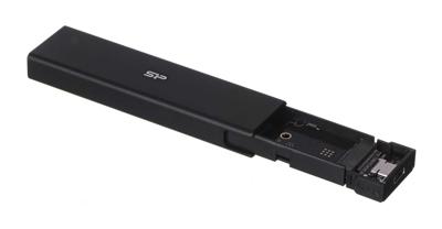 SILICON POWER PD60 Enclosure USB-C-behuizing M.2 PCIe NVMe SSD / M.2 SATA SSD (SP000HSPSDPD60CK) Zwart