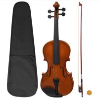 Vioolset met strijkstok en kinsteun 4/4 donkerhoutkleurig Vioolset met strijkstok en kinsteun 4/4 donkerhoutkleurig