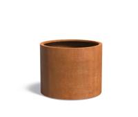 Cortenstaal plantenbak CIRCUM met wielen 100x80cm.