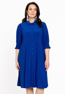 Yoek Jurk met knopen | Indigo | Maat 58/60