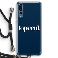 Topvent Navy: Huawei P20 Pro Transparant Hoesje met koord