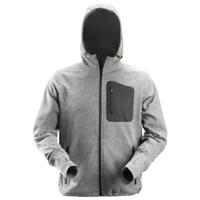 Snickers Workwear fleece hoodie - 8041 - Flexiwork - grijs/zwart - maat M
