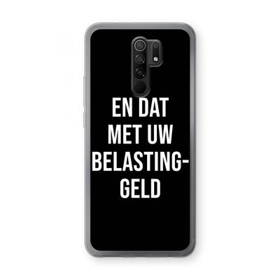 Belastinggeld - Zwart: Xiaomi Redmi 9 Transparant Hoesje