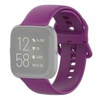 Fitbit Versa 1 / 2 & Lite siliconen sportbandje met gespsluiting - Paars - Maat: Small