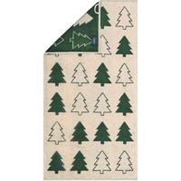 Cawö Cawo Christmas Edition 794 Fir trees Handdoek beige