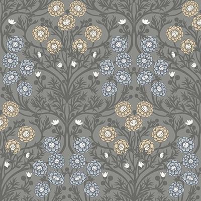 Dutch Wallcoverings Ekbacka - Bellis Grey - Grijs