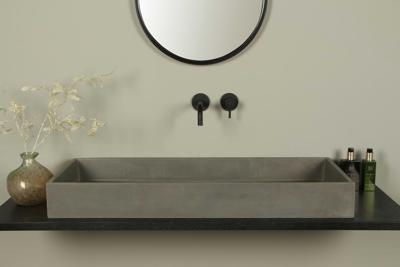 Beton Waschbecken, natürlich Beton rechteck 100×39 cm | BET-512nc