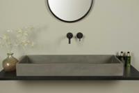 Beton Waschbecken, natürlich Beton rechteck 100×39 cm | BET-512nc
