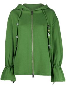 DONDUP hoodie en coton à franges - Vert