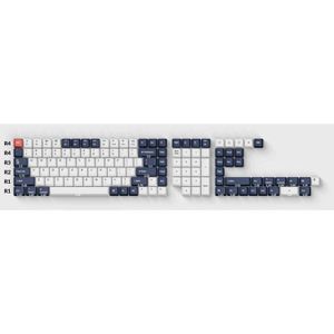 Keychron Key DouShot PBT Bu/Bk/Wh Full OEM US keycaps 137 Stuks, US-Layout (ANSI)