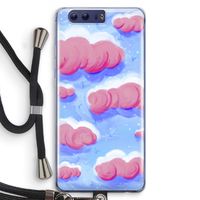 Roze wolken met vogels: Honor 9 Transparant Hoesje met koord