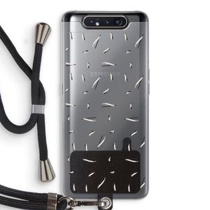 Hipster stripes: Samsung Galaxy A80 Transparant Hoesje met koord