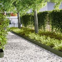 Gazonranden 30 pcs Olijfgroen 100 x 0.5 x 20 cm Staal