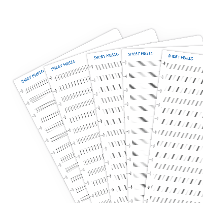 Set Extra Pagina's - A4 - bladmuziek