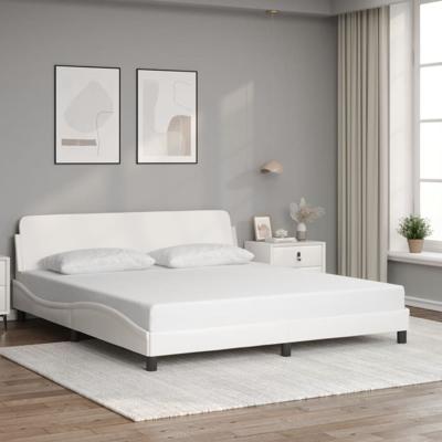 Bedframe "Dover" kunstleer wit 180x200 cm