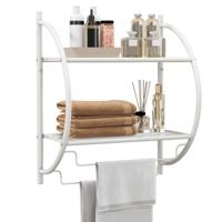 Handdoekhouder Badkamer Wand Handdoekhouder Badrek 45 x 25,5 x 55 cm Metaal Wit Handdoekhouder Badkamer Wand Handdoekhouder Badrek 45 x 25,5 x 55 cm Metaal Wit