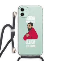 Sleigh Bells Ring: iPhone 11 Transparant Hoesje met koord