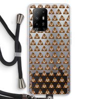 Poop emoji: Oppo A94 5G Transparant Hoesje met koord