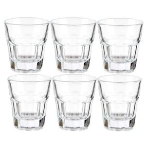 Vivalto shotglaasjes - 6x - glas - transparant - 40 ml   -