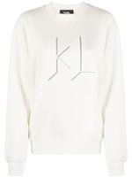 Karl Lagerfeld sweat à logo imprimé - Blanc