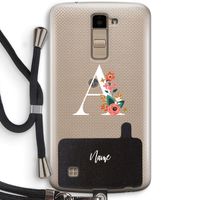Pink Bouquet: LG K10 (2016) Transparant Hoesje met koord