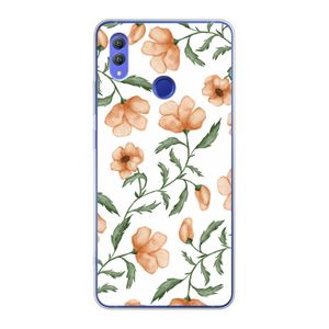 Peachy flowers: Honor Note 10 Transparant Hoesje
