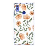 Peachy flowers: Honor Note 10 Transparant Hoesje