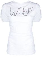 Collina Strada t-shirt Woof à ornements strassés - Blanc - thumbnail