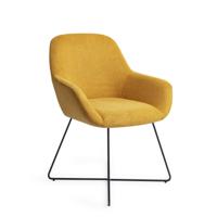 Jesper Home Eetkamerstoel 'Kushi' Cross Black, kleur Sweet Corn