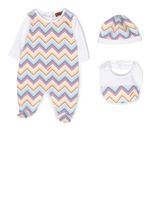 Missoni Kids trousseau de naissance à motif zigzag - Blanc