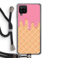 Ice cream: Samsung Galaxy A12 Transparant Hoesje met koord